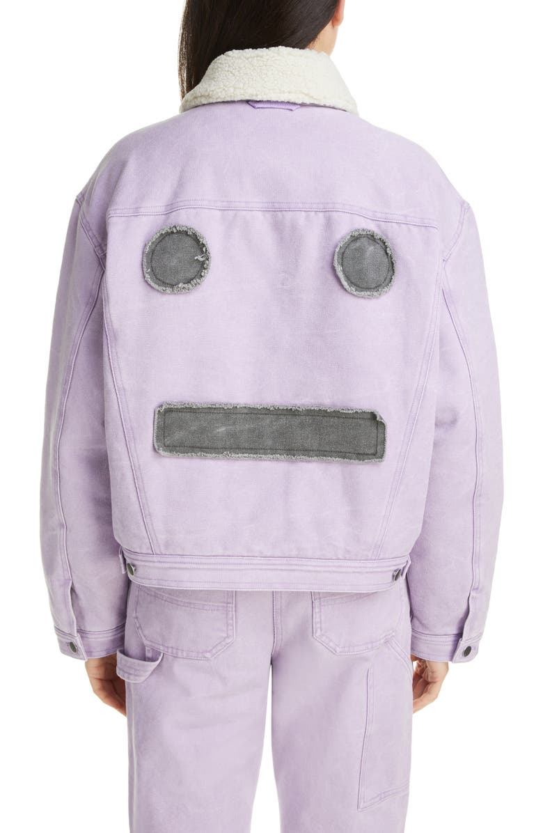 Acne Studios Orsan Face Padded Canvas Trucker Jacket, Alternate, color, 