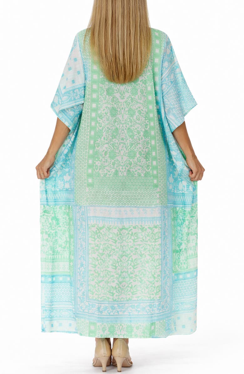 RANEES <p>Long Cotton Cover-Up</p>, Alternate, color, Blue