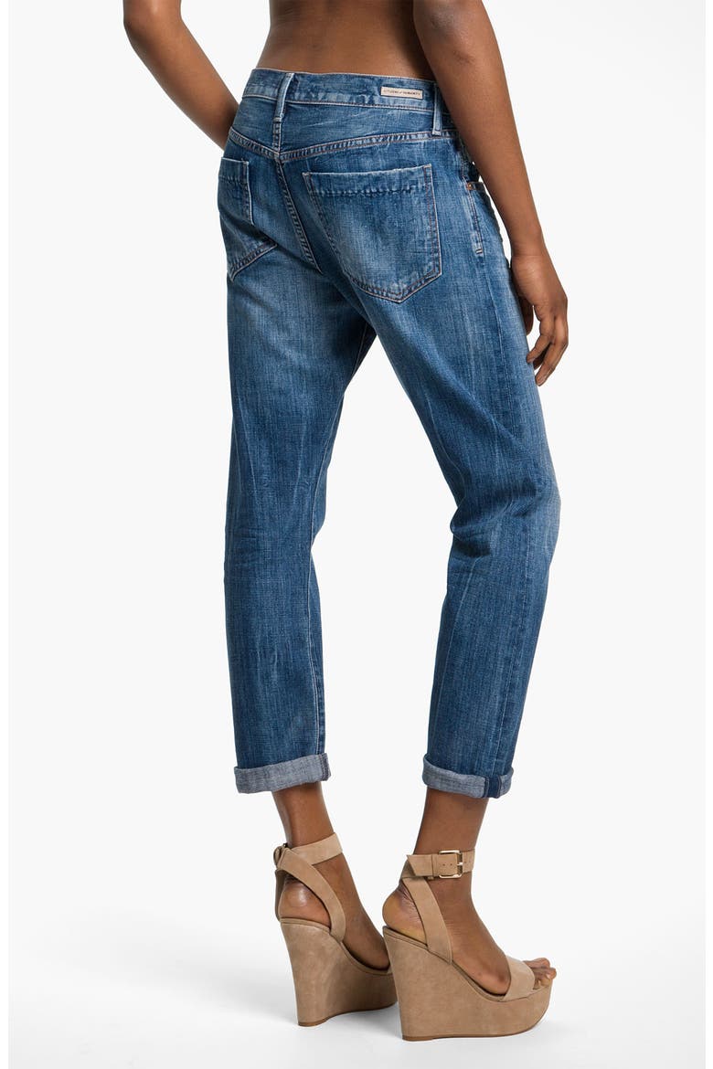 'Daisy' Crop Loose Fit Jeans, Alternate, color, PLUNGE