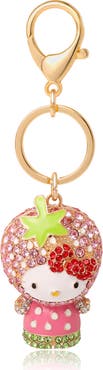 Hello Kitty x Strawberry Shortcake Crystal Pavé Bag Charm Keychain