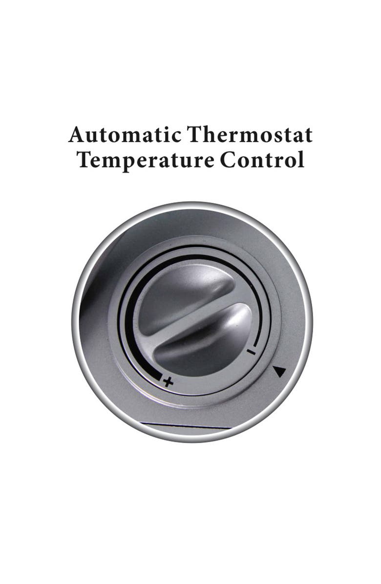 Optimus Portable Oscillating Ceramic Heater with Thermostat, Alternate, color, Silver