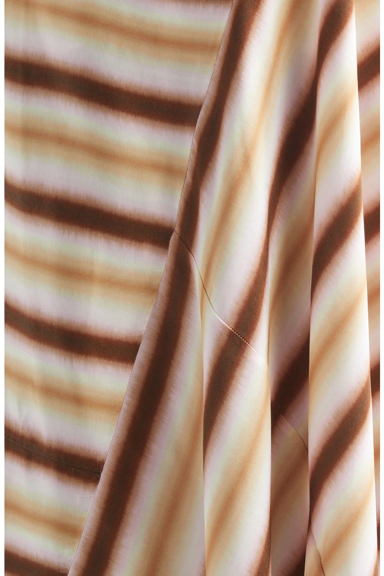 Lyn Tie Dye Stripe One-Shoulder Dress, Alternate, color, PEACH BLOSSOM/ MILK CHOCOLATE