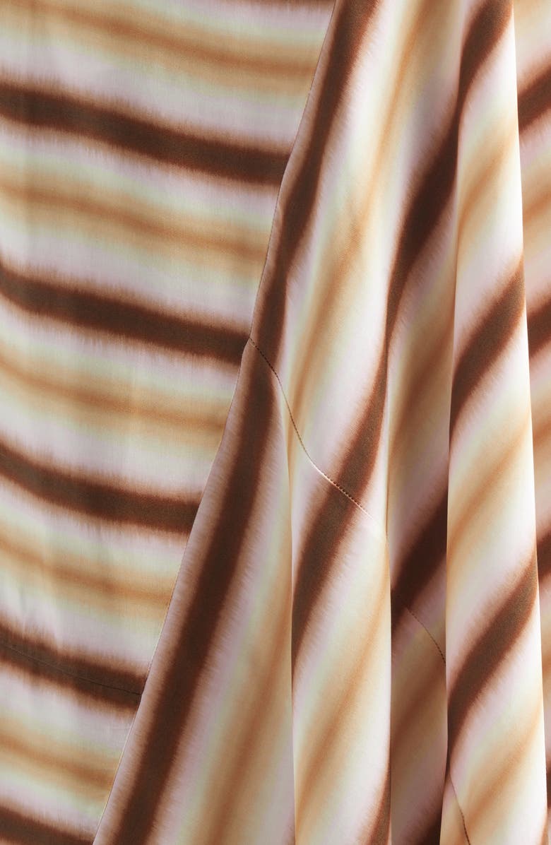 A.L.C. Lyn Tie Dye Stripe One-Shoulder Dress, Alternate, color, Peach Blossom/ Milk Chocolate