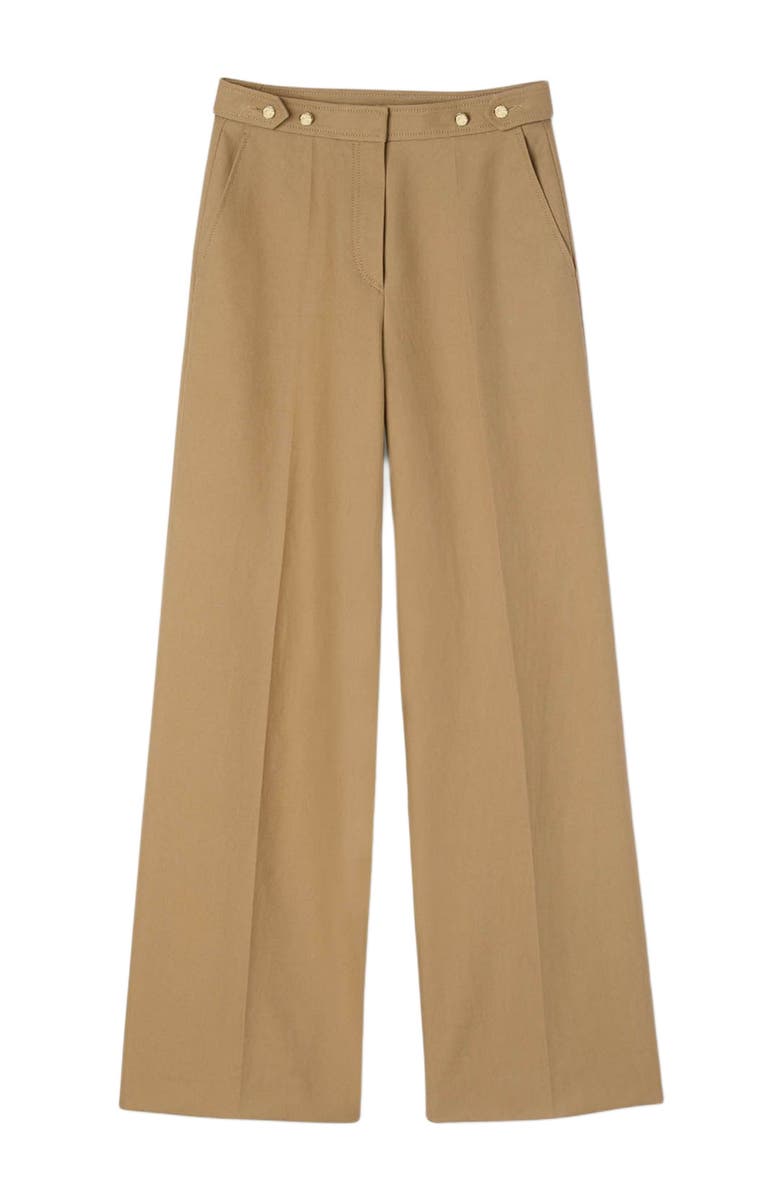 SANDRO Cotton suit trousers, Alternate, color, Beige