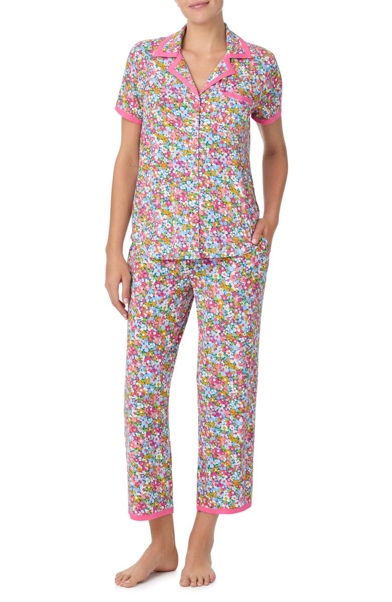 Kate Spade New York print crop pajamas, Main, color, 