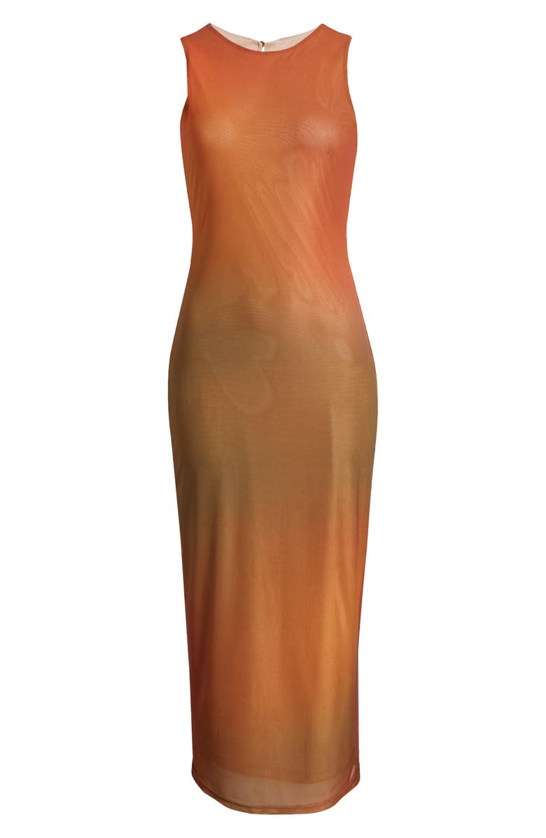 Rare London Blur Sleeveless Mesh Maxi Dress, Alternate, color, 