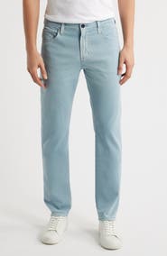 AG Everett Slim Straight Leg Cotton & Linen Blend Jeans