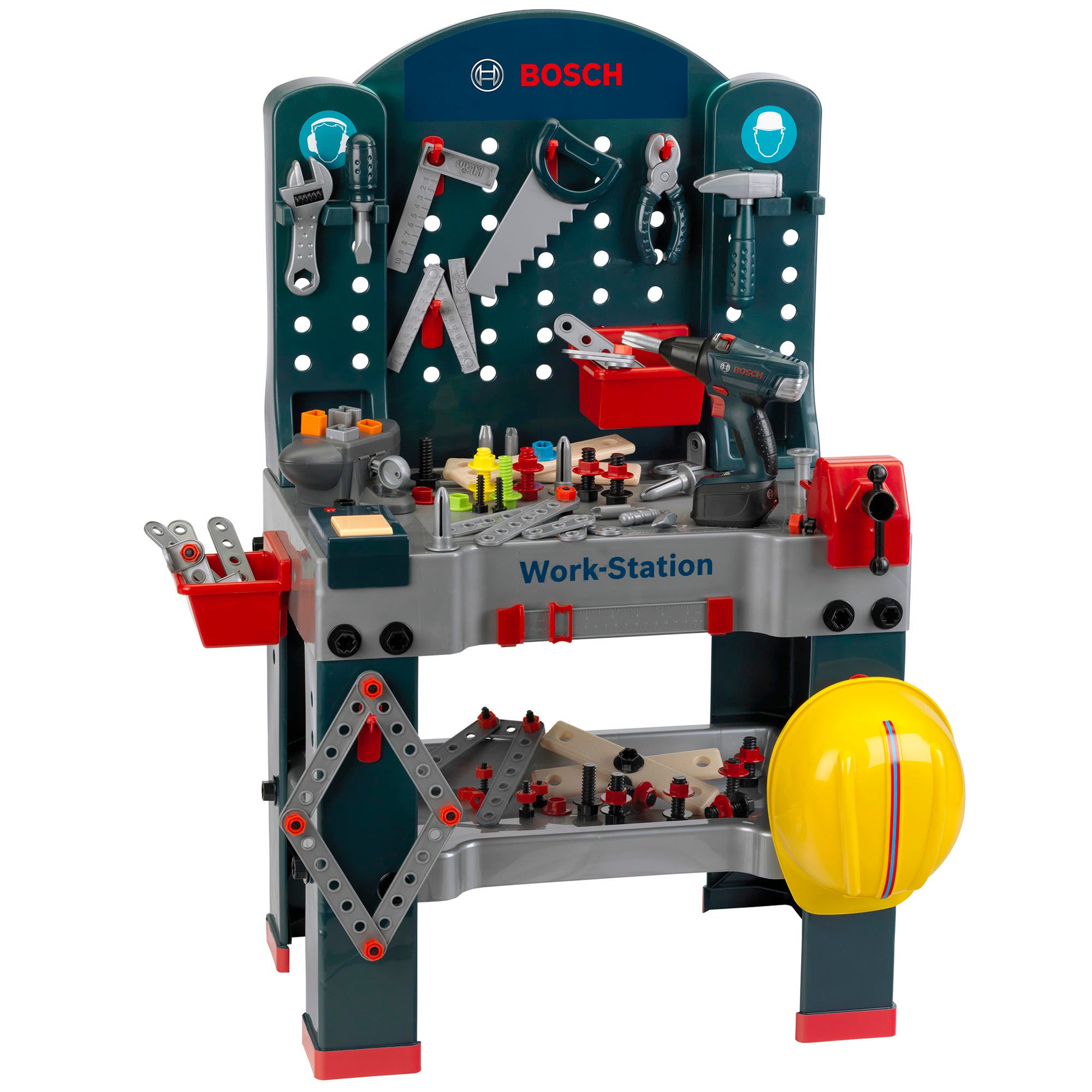 Klein Theo Bosch Workstation Workbench Premium Toys for Kids Ages 3 Years & Up in Multicolored 