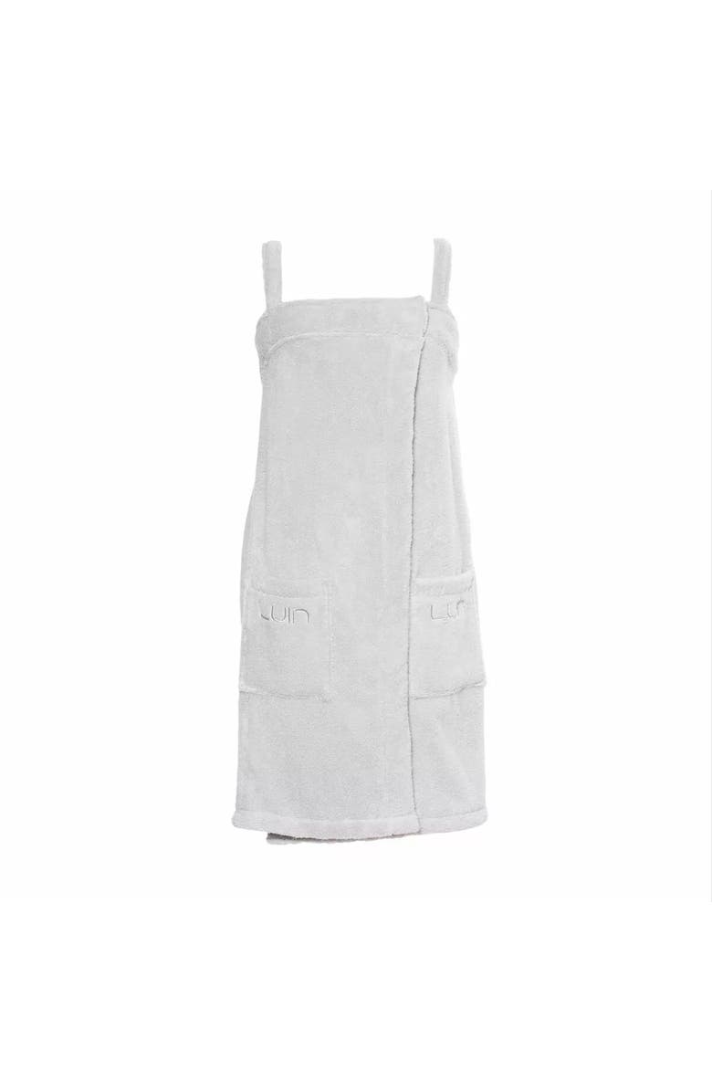 Uncommon Goods Turkish Cotton Spa Dress by Luin Living, Alternate, color, Pearl Grey