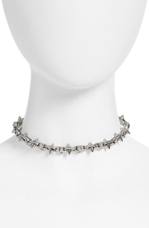 Sterling Silver Spike Chocker