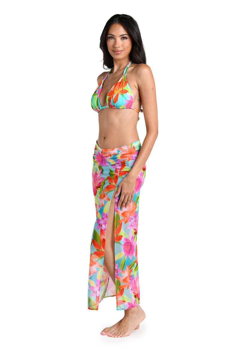 Sunset Botanica Maxi Skirt Cover-Up, Alternate, color, BLUE MULTI