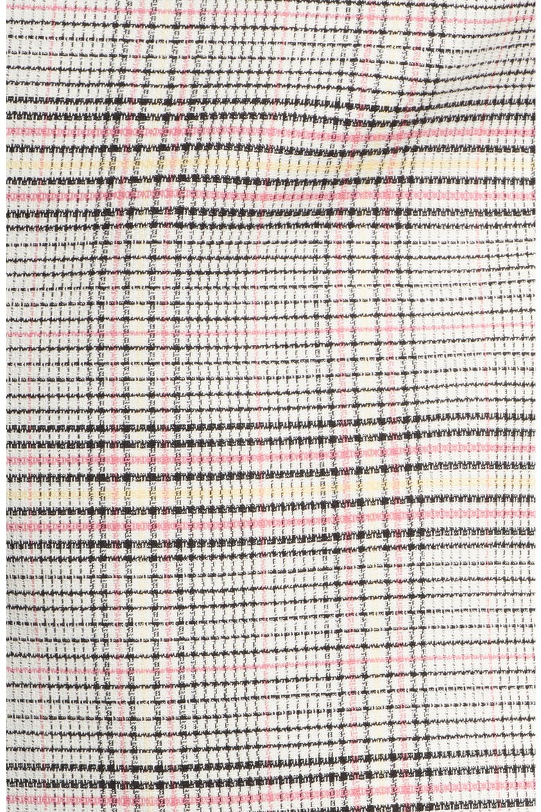 Cassia Ruched Sleeve Plaid Blazer, Alternate, color, CHERRY BLOSSOM