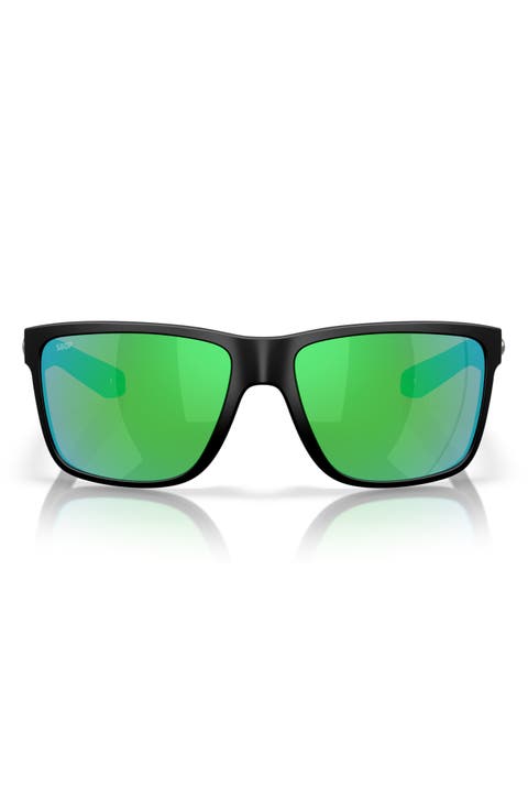 Broadbill II 58mm Polarized Rectangular Sunglasses