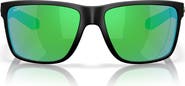 Costa Del Mar Broadbill II 58mm Polarized Rectangular Sunglasses