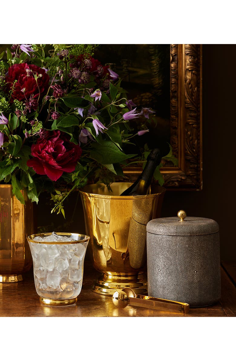 Aerin Shagreen Ice Bucket, Alternate, color, Chocolate