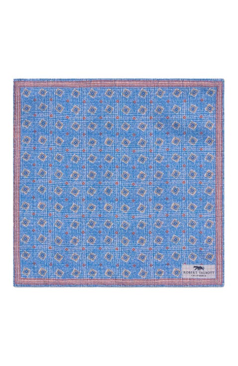 Collins Reversible Silk/Cotton Pocket Square