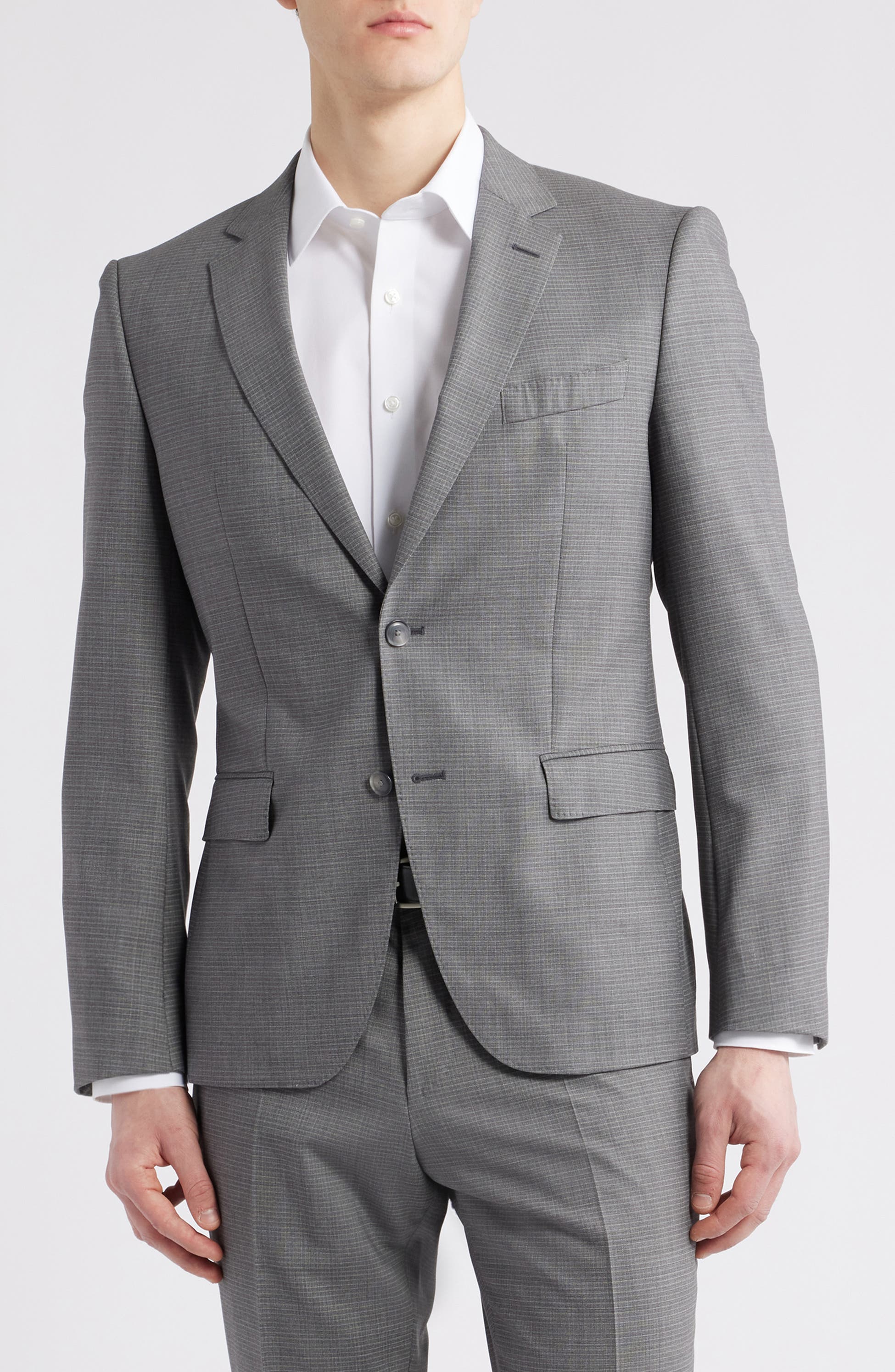 Huge Slim Fit Stretch Virgin Wool 3-Piece Suit
