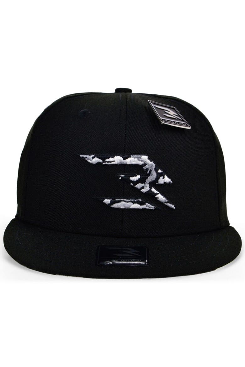 Men's 3BRAND by Russell Wilson Black/Camo Fashion Snapback Adjustable Hat, Alternate, color, Black