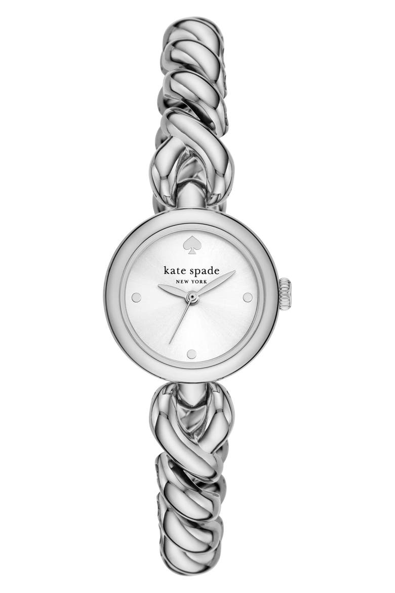 monroe twist bracelet watch, 24mm, Main, color, SILVER