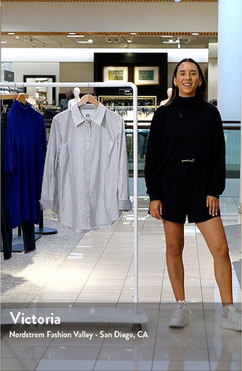 Stripe Cotton Poplin Button-Up Shirt, sales video thumbnail