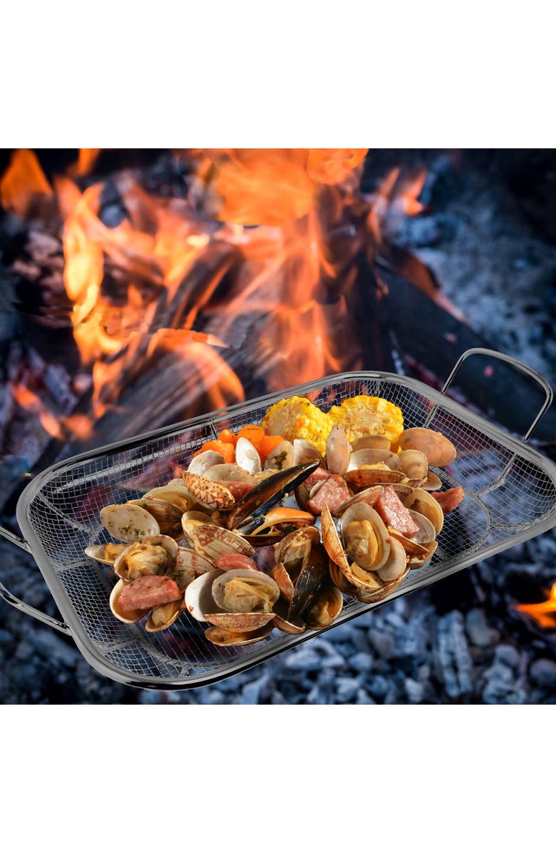 Norpro Stainless Steel Grilling Basket, Alternate, color, Silver