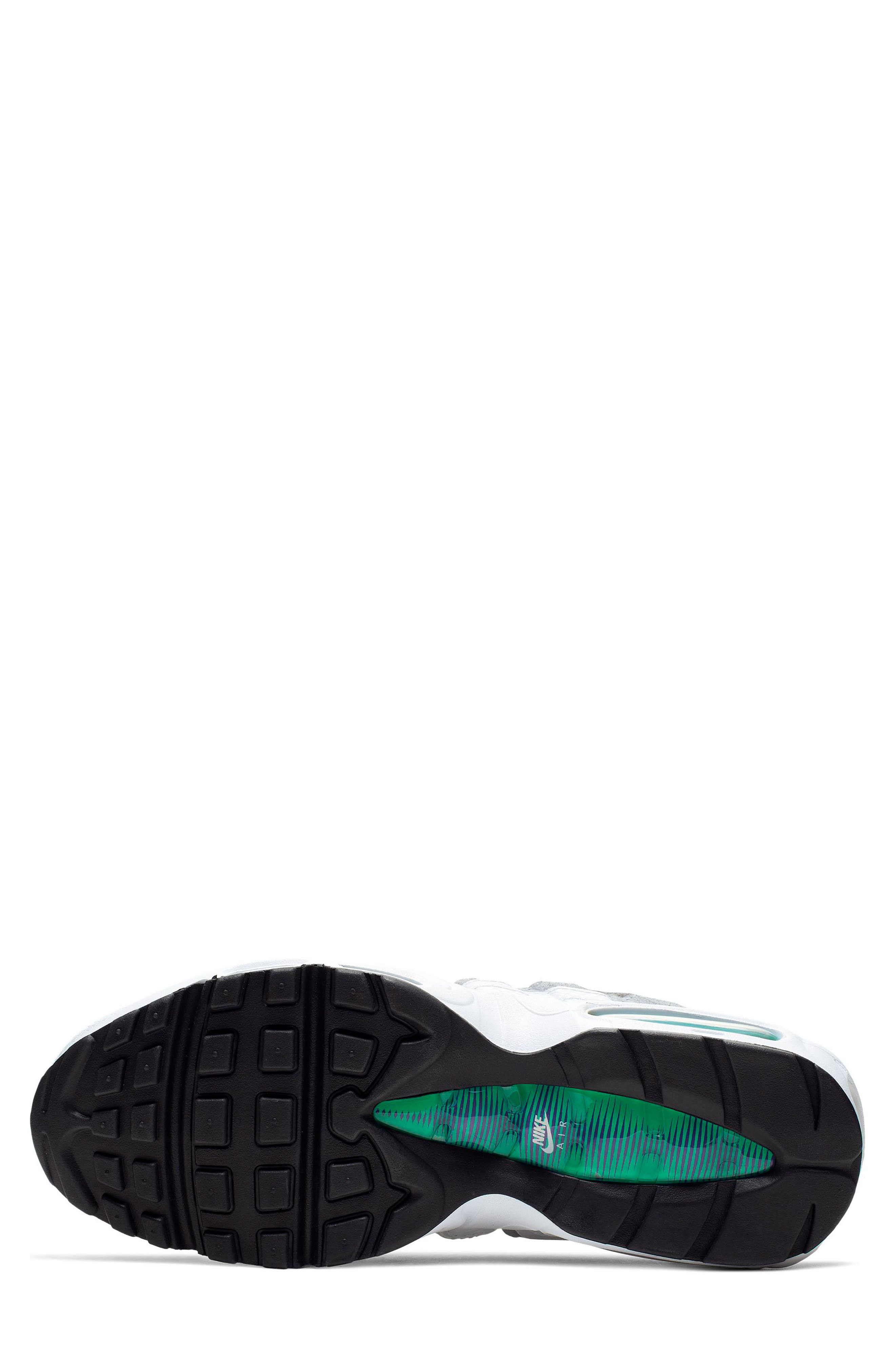 Air Max 95 LV8 Sneaker, Alternate, color, WHITE/ COURT PURPLE/ GREEN