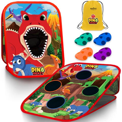 Dino Frenzy | 2-in-1 Corn Hole Games for Kids