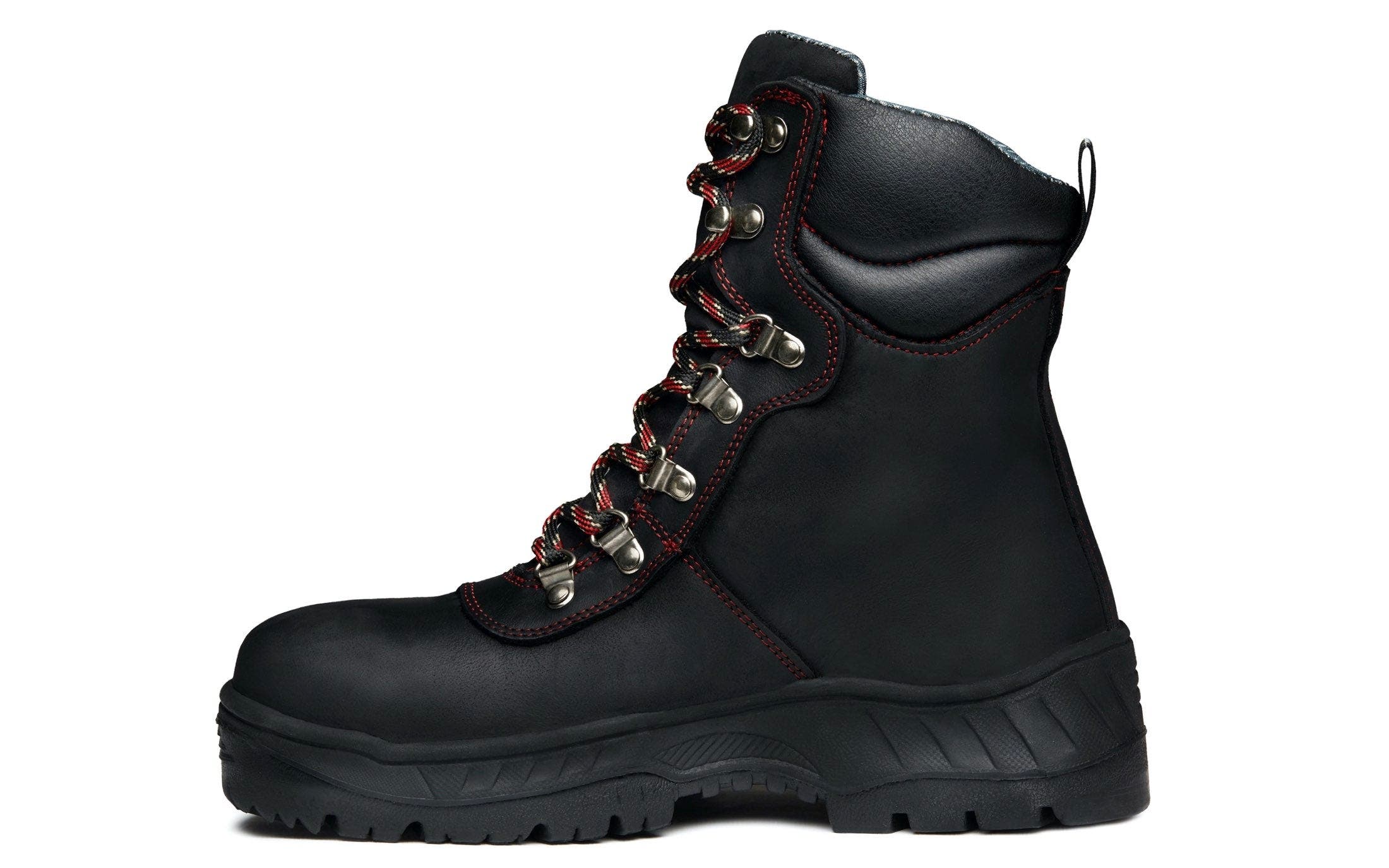 Xena Workwear Horizon Lace Up Alloy Toe Safety Boot, Alternate, color, Carbon Black
