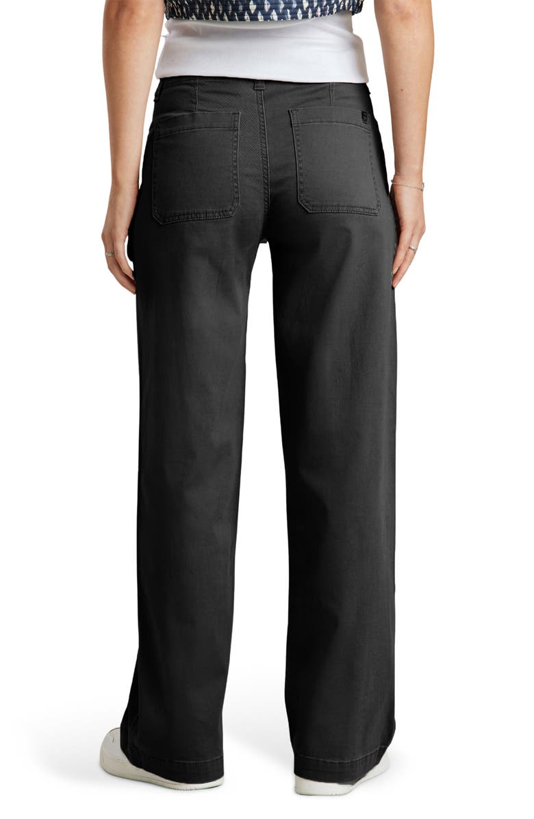 SUPPLIES BY UNIONBAY Selah Drawstring Wide Leg Twill Pants, Alternate, color, Black