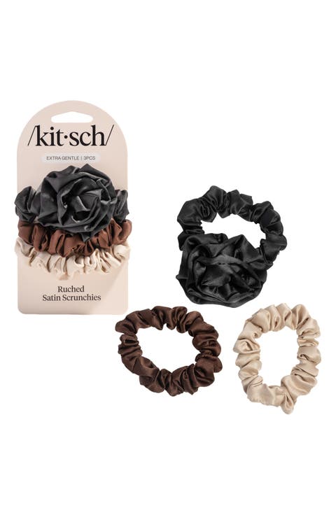 3-Pack Assorted Rosette Scrunchies
