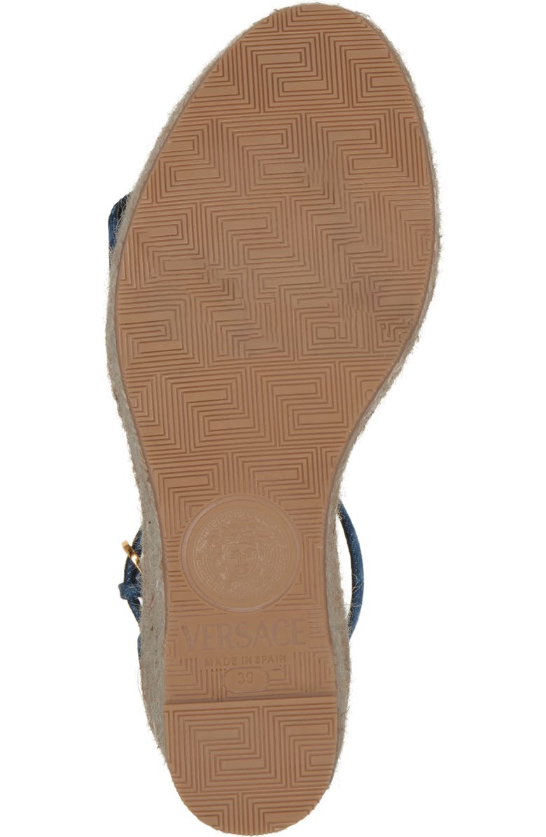 Versace Medusa '95 Espadrille Platform Wedge Sandal, Alternate, color, Blue