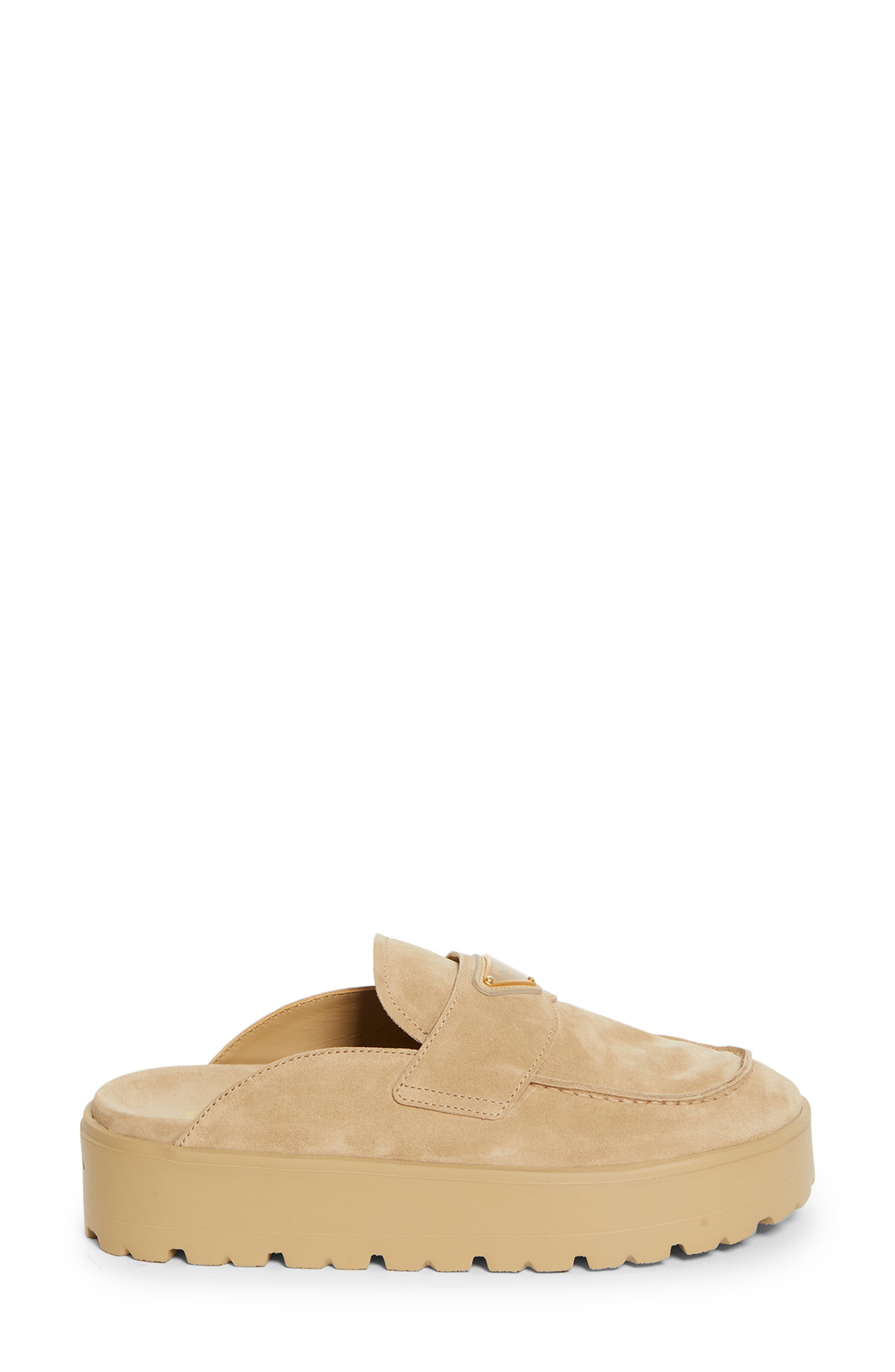 Prada Flatform Clog, Alternate, color, Ecru