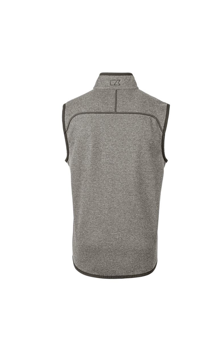 Cutter & Buck Men's Cutter & Buck Heather Gray Old Dominion Monarchs Mainsail Sweater-Knit Big & Tall Full-Zip Vest, Alternate, color, 