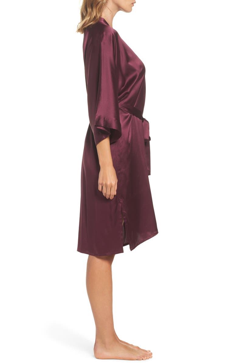Samantha Chang Silk Robe, Alternate, color, Fig