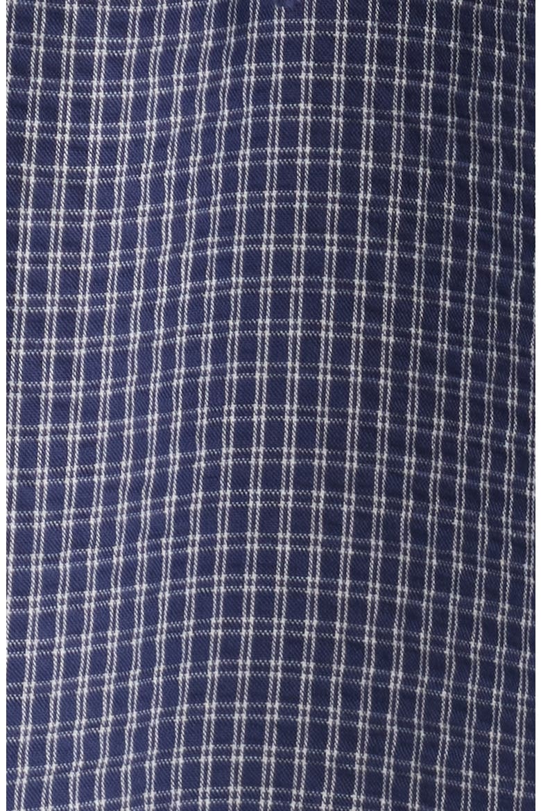 Aeeurra Checkered Cotton Minidress, Alternate, color, BLEU MARINE