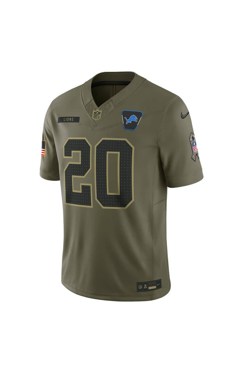 Nike Men's Nike Barry Sanders Olive Detroit Lions 2025 Salute to Service Retired Limited Jersey, Alternate, color, Olive