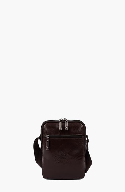 Gentleman Leather Traveler Crossbody Bag 128