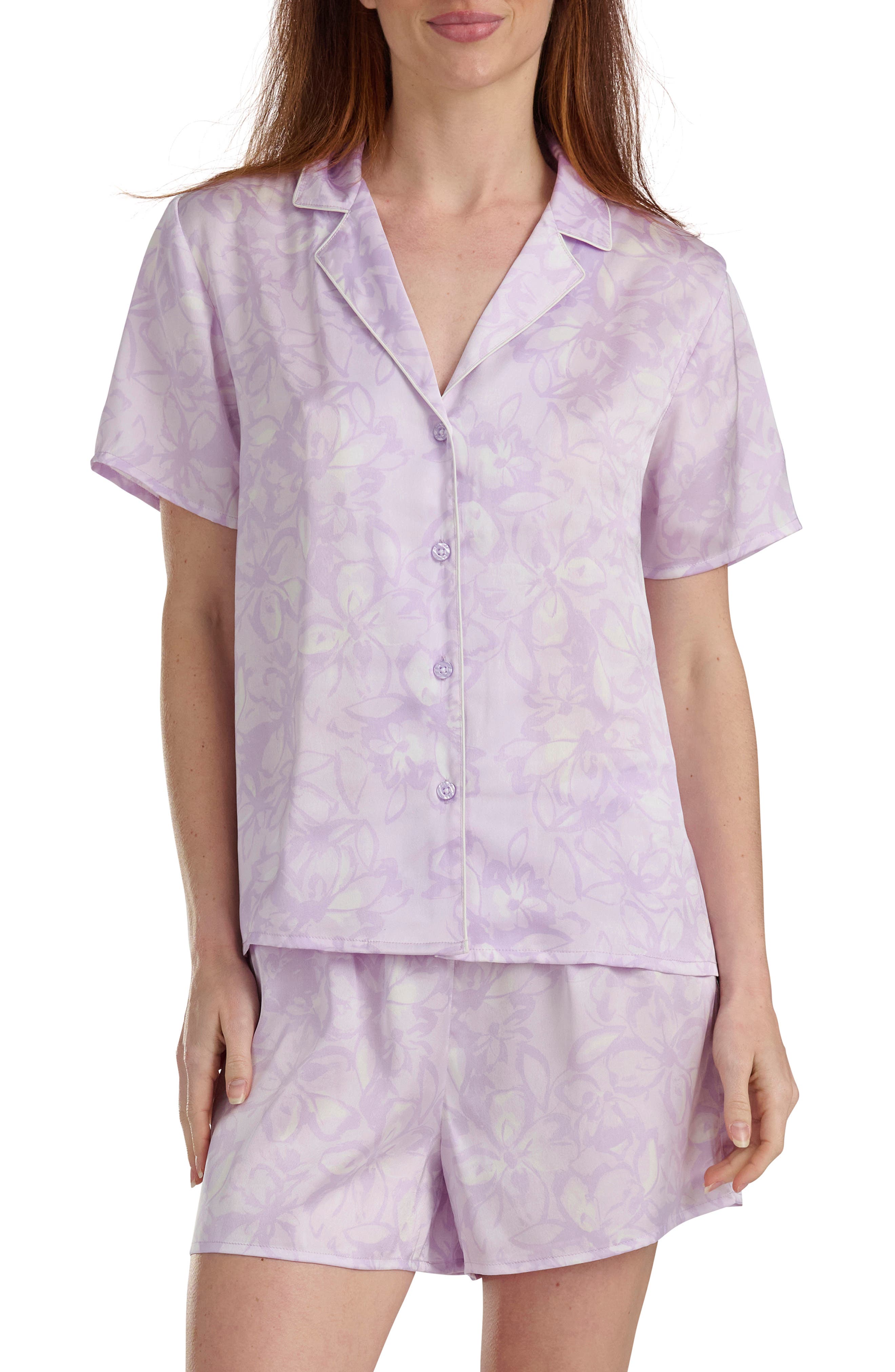 Splendid Satin Notch Collar & Boxer Pajamas