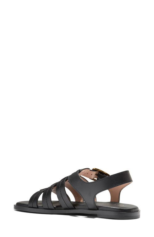 Cole Haan Flynn Fisherman Sandal In Black Leather