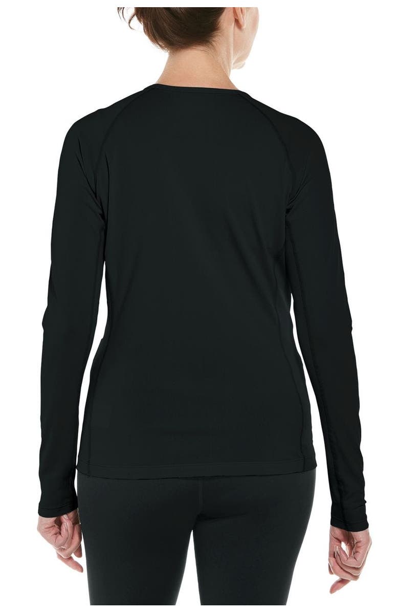 Coolibar Women's Long Sleeve Swim Shirt - UPF 50+ Sun Protection - Hightide, Alternate, color, Black