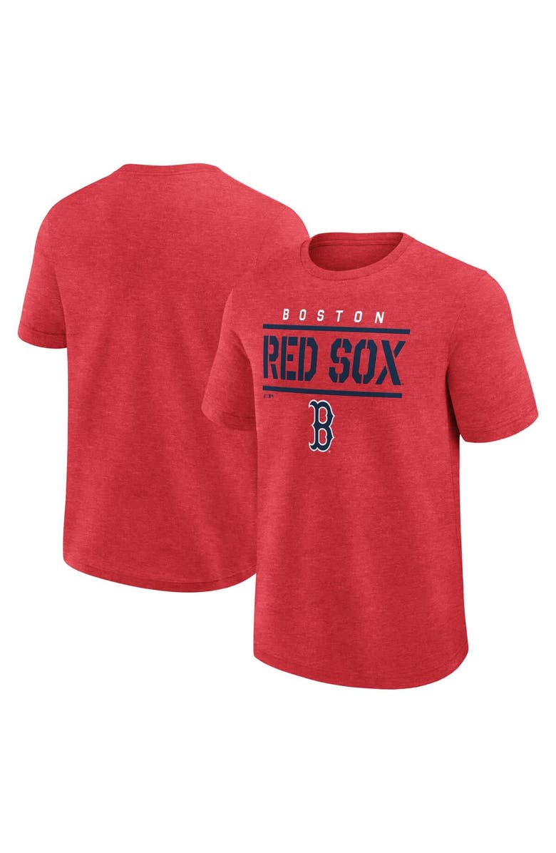 FANATICS Men's Fanatics Heather Red Boston Red Sox Top Notch T-Shirt, Alternate, color, Heather Red