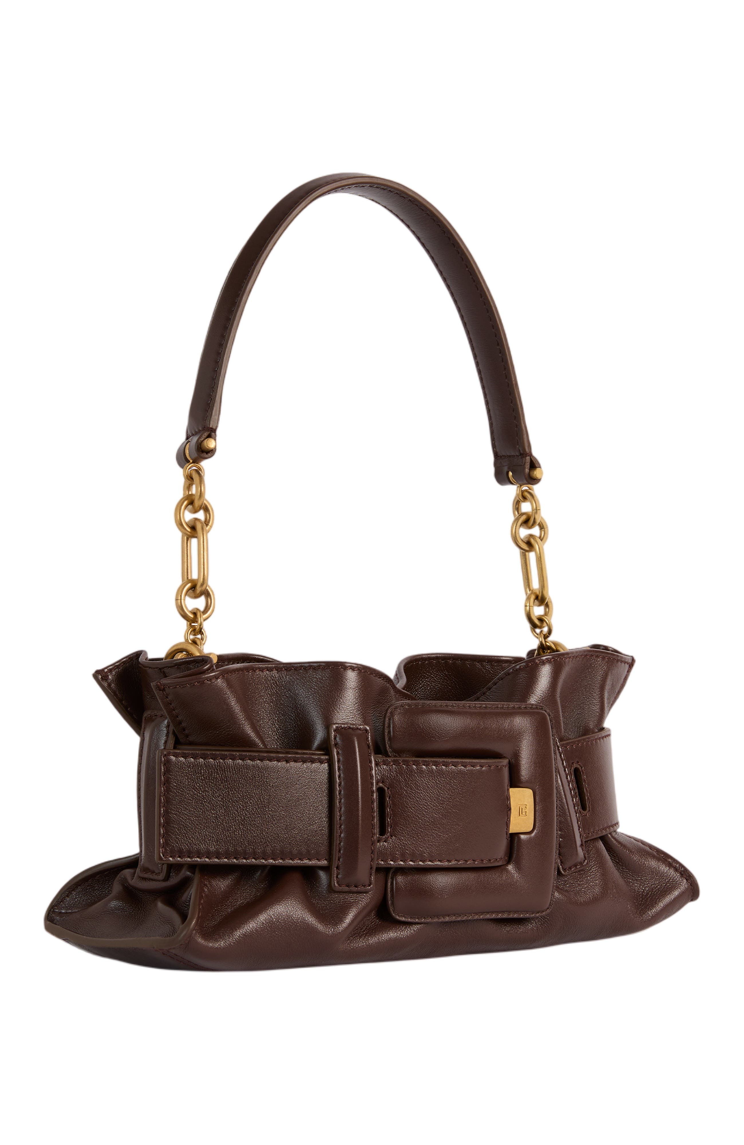 Anthem Mini Bag in Smooth Leather, Alternate, color, dark brown