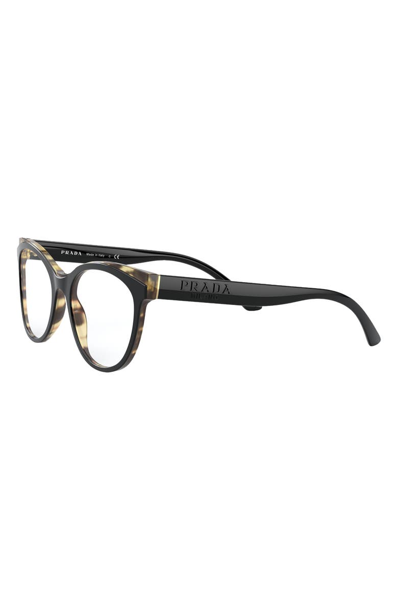 Prada 53mm Butterfly Optical Glasses, Alternate, color,