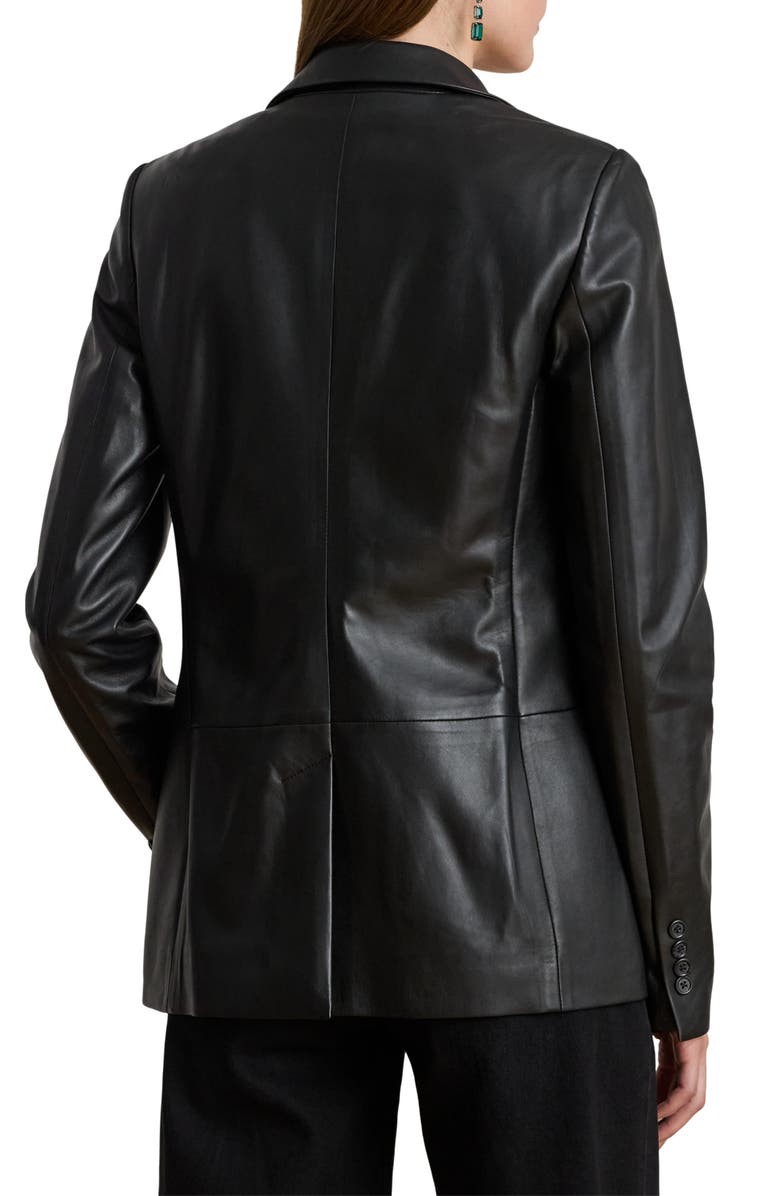 Lauren Ralph Lauren Leather Blazer, Alternate, color, 