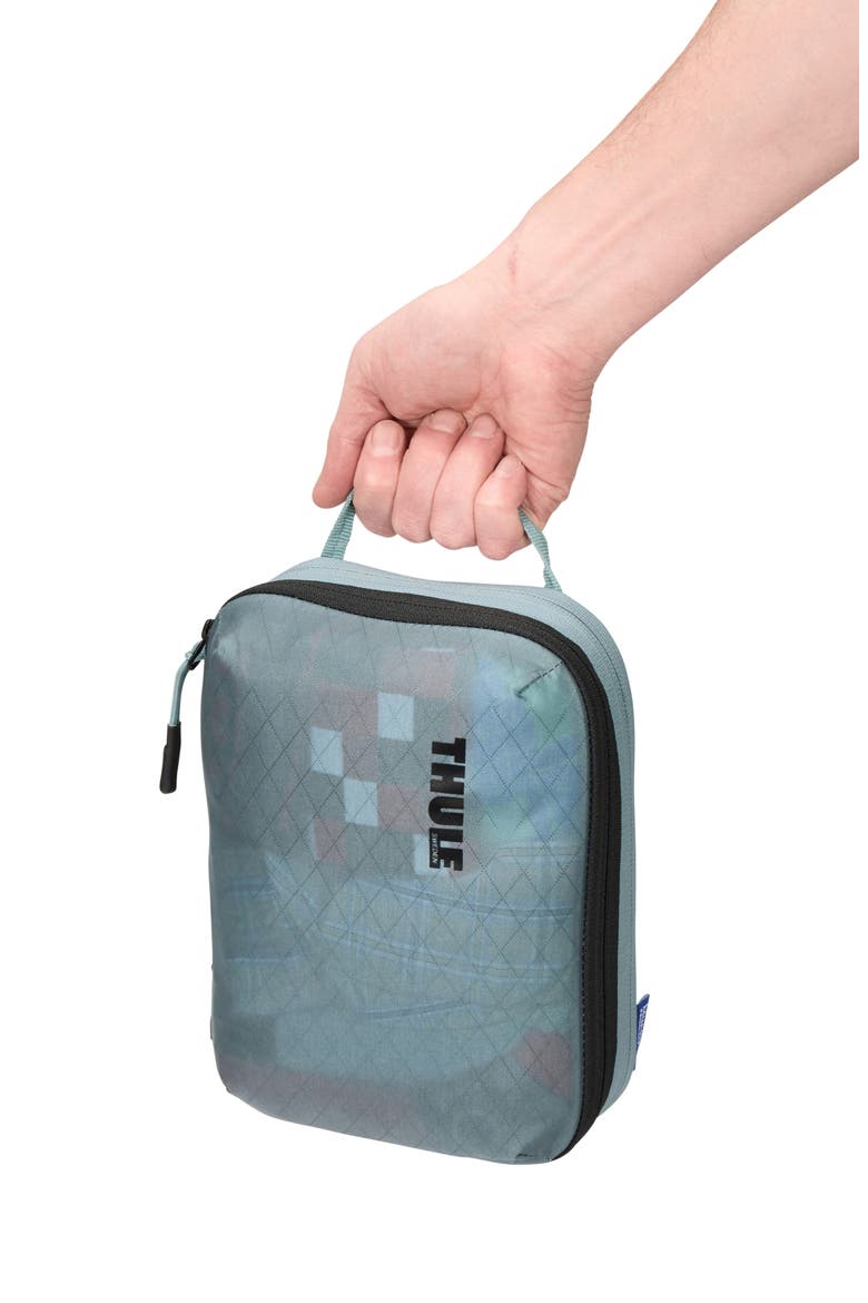 Small Compression Nylon Ripstop Packing Cube, Alternate, color, POND GRAY