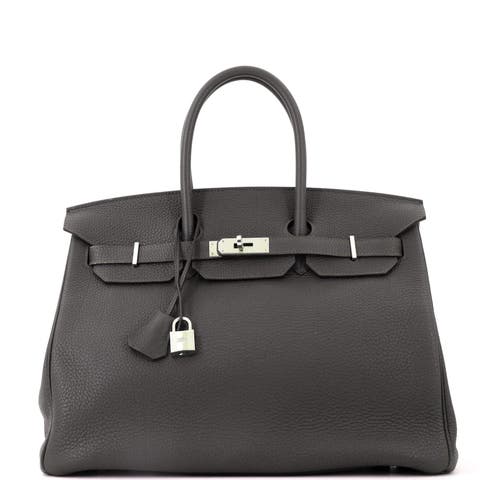 Birkin Handbag Green Togo with Palladium Hardware 35