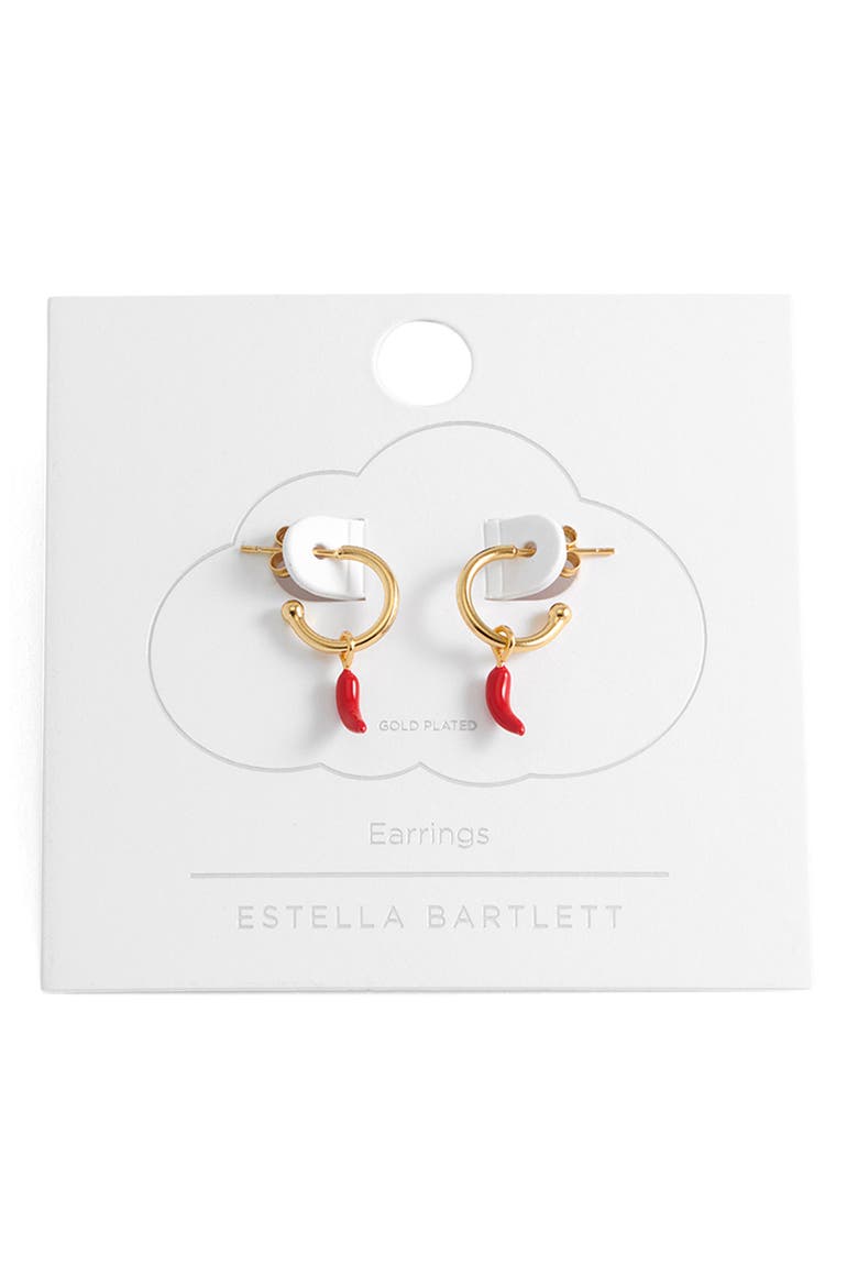 Chili Hoop Earrings, Alternate, color, GOLD