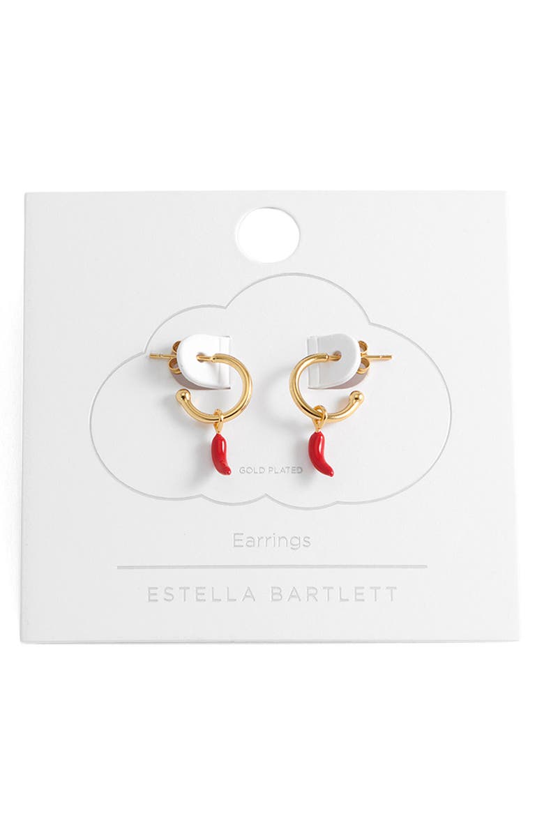 Estella Bartlett Chili Hoop Earrings, Alternate, color, Gold