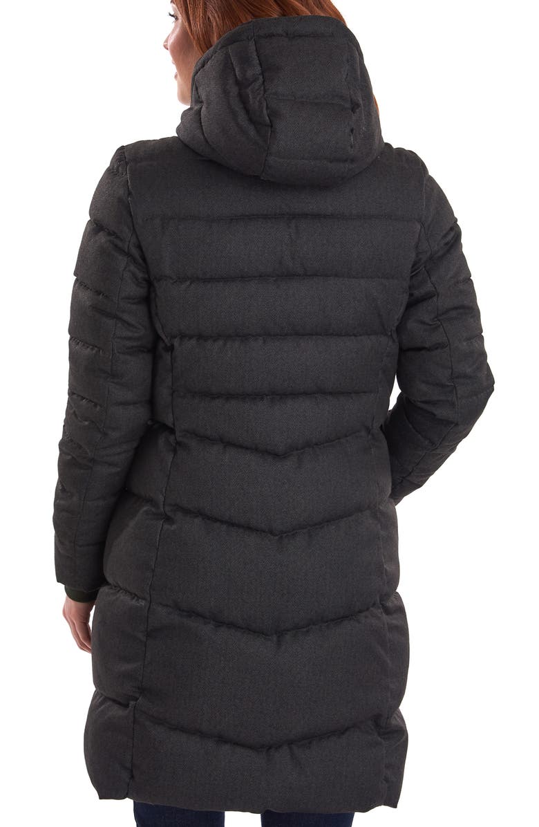 Barbour Lonnen Herringbone Channel Quilted Hooded Coat, Alternate, color,