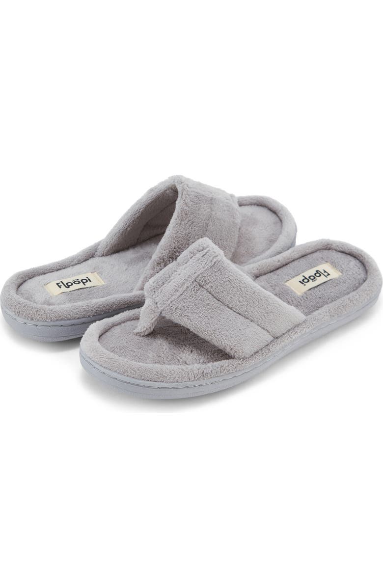 FLOOPI French Terry Flip Flop, Alternate, color, Grey